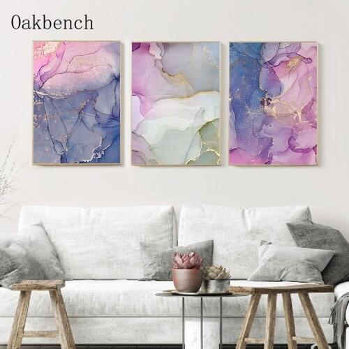 Abstract Wall Painting Marble Texture Canvas Art Poster Color Fluid Art Prints Modern Wall Pictures For Living Room Decoration