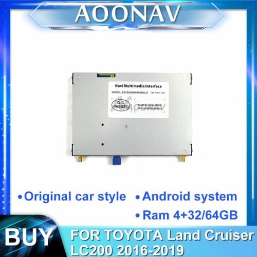 2din android car radio Decoding Box for-TOYOTA Land Cruiser LC200 2016-2019 car GPS navigation Video Interface Decoding tool