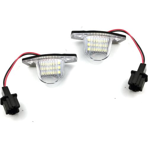 2 PCS LED Number License Plate Lights Lamps For Honda Crv Fit Jazz Hrv Frv cr-v Odyssey Stream Insight FR-V White Error Free LED