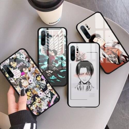 Hot Attack on Titan Manga Phone Case Tempered glass for Huawei P9 P10 P20 P30 Pro Plus Lite Mate 9 NOVA 3E 3I