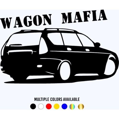 CK2394#15*24cm Wagon mafia funny car sticker vinyl decal silver/black car auto stickers for car bumper window car decorations