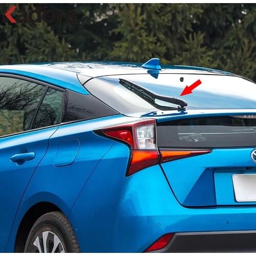 For Toyota Prius Hatchback 2019 2020 Chrome Trim Rear Window Wipers Cover Trims Car Tail Wiper Strip Exterior Car Accessories
