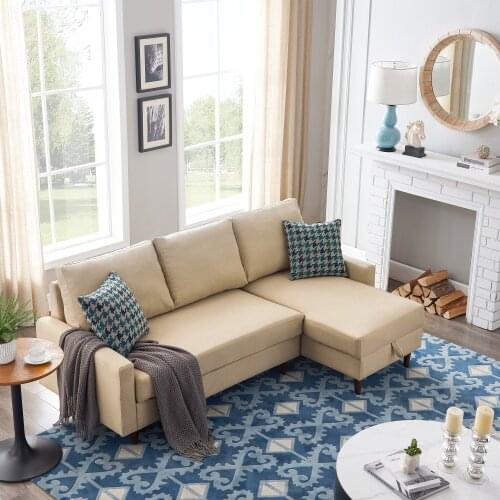 Double Chaise Lounge Sofa Modern Convertible Sofa Bed For Compact Living Space Practical Home Furniture