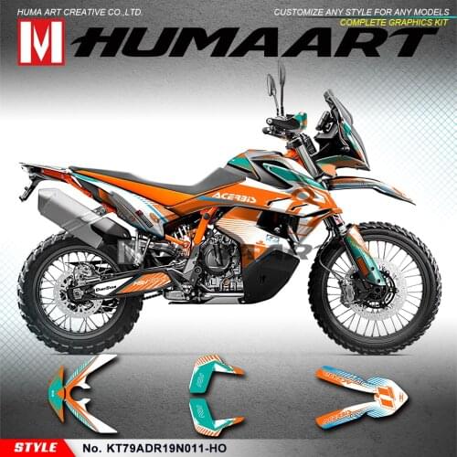 Humaart Personalised Graphics Motorbike Deco Kit for 790 Adventure 790 ADV R 2019 2020, Style No.KT79ADR19N011-HO
