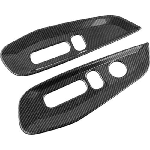 Car Seat Adjustment Knob Button Switch Frame Cover Trim for Honda CRV CR-V 2017-2021 Accessories, Carbon Fiber ABS 2PCS