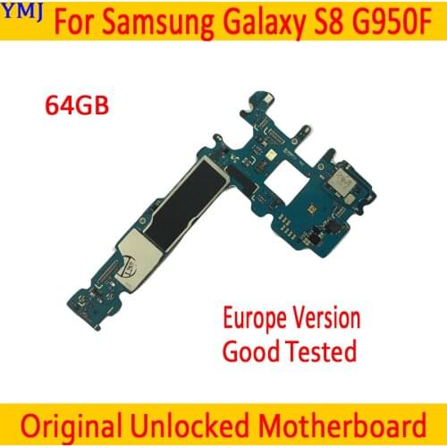 For Samsung Galaxy S8 G950F Motherboard 64GB, EU Version Original unlocked for Galaxy S8 G950F Mainboard with Android System