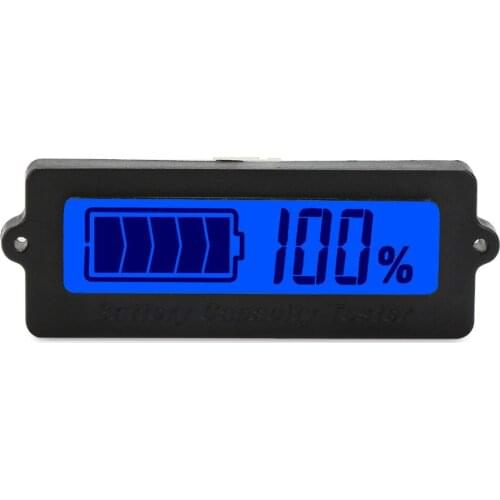 DROK Battery Capacity Monitor DC8-63V LCD Battery Meter Lithium-ion Battery Electric Quantity Detector Automotive Digital Tester