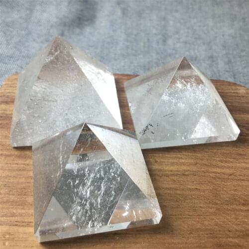 Natuurlijke quartz crystal cut polijsten piramide natuurlijke kristal reiki healing