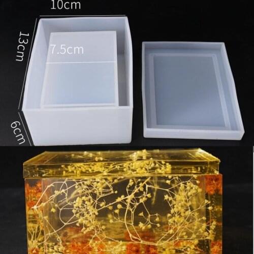 New Transparent Silicone Mould Dried Flower Resin Decorative Craft DIY Storage tissue box Mold epoxy resin molds for jewelry
