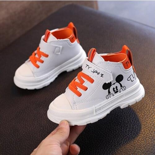 Disney Childrens 2021 New cartoon Mickey mouse breathable Casual Shoes non-slip soft sports sneakers girls Womens sneakers