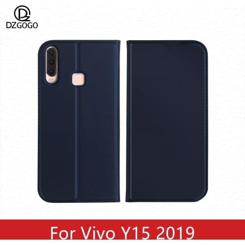 Vivo Y15 Case DZgogo iSkin Series Magnet Leather Flip Book Phone Case For Vivo Y15 2019 Wallet Cover Coque Phone Bag