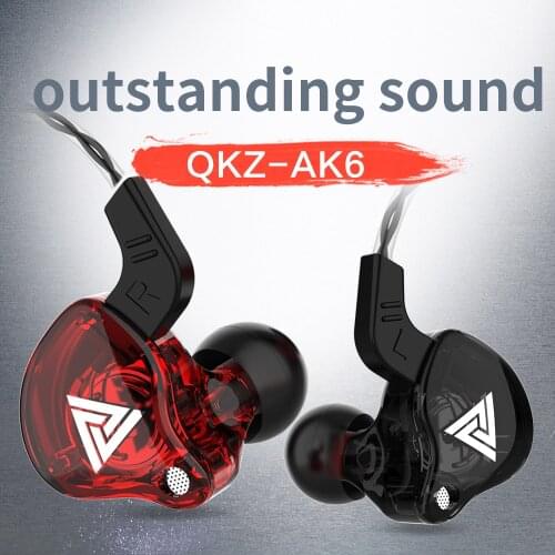VIP Original QKZ AK6 fone de ouvido Wired Earphone Sport Eabuds With Super Bass stereo Music Headset For smartphone