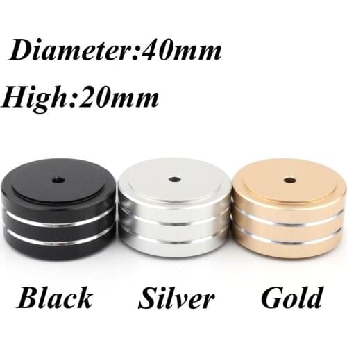 4PCS 40*20mm Machined Full Aluminum Amplifier Feet PC Chassis Speaker Cabinet Isolation Stand Base AMP DAC Turntable Pad Cone