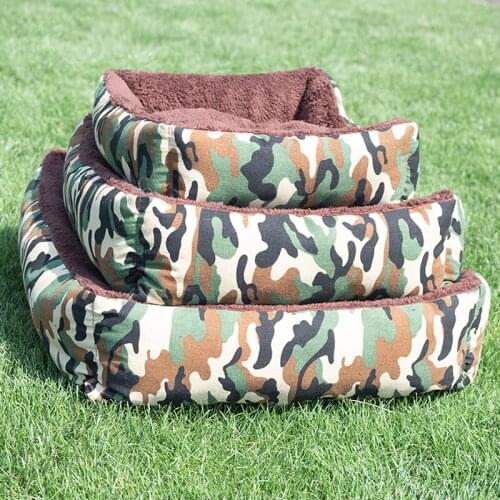 Pet Kennel Dog Pad for Small and Medium-sized Dogs Canvas Military Style Camouflage Shu Mianrong Kennel Dog Supplies