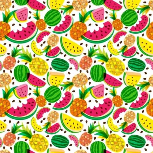 Happy Birthday Watermelon and Cantaloupe Backdrop Holiday Photography Background Celebration Photo Booth Studio Decor