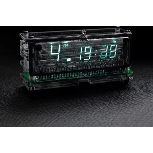 Transparent Screen Display Desktop VFD Clock BoyFriend Gift Digital LED Clock Creative Home Clock Ambient Light VFD Screen