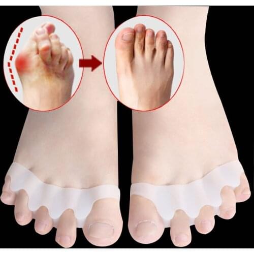 Toe Separator Correction Silicone Bunion Corrector Hallux Valgus Spacer Straightener Alleviate Pain Safe Repeated Use Foot Care