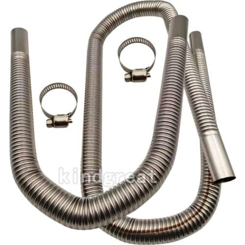 60-300cm Air Parking Heater Stainless Steel Exhaust Pipe For The Exhaust Air Diesel Tank With A Parking Heater Parts