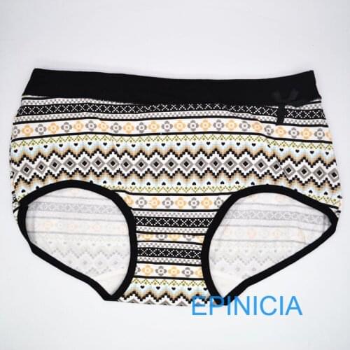 Ladies Floral Panties Cotton Underwear With Bow Knot Women Mid Size Sexy Lattice Panties L Briefs Low Waist Breathable Panties