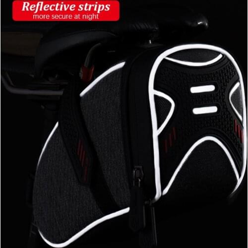 Bicycle Saddle Bag Rainproof Reflective Cycling Luminous Bike With Ligh Hook Tube Rear Tail Seatpost Bag Bike Accessories