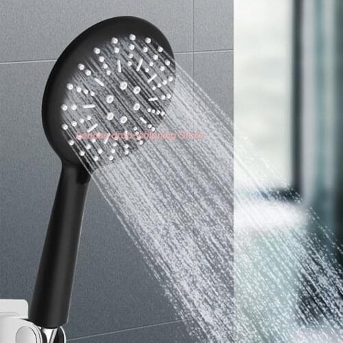 High Pressure 3 Function Matte Black Hand Held Shower Head Wall Mounted Shower Set With 150cm Hose and Shower Holder