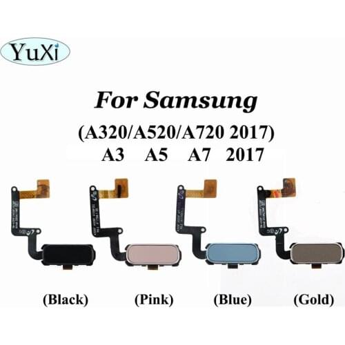 YuXi For Samsung A3 2017 SM-A320 / A5 SM-A520 / A7 SM-A720 Touch ID Fingerprint Sensor Home Return Key Menu Button Flex Cable