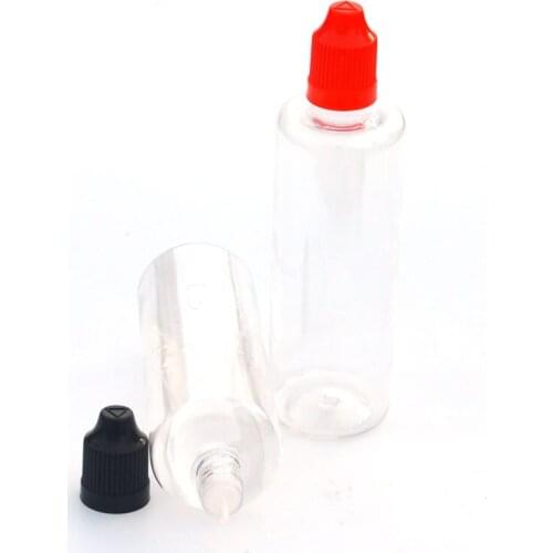 20pcs 100ml Clear PET Bottle Plastic Dropper Bottles With Childproof Cap E Liquid Needle Empty Hard Vial