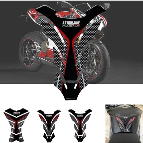 3D Motorcycle Tank Pad Protector Case forDucati 1199 Panigale R S Resin Sticker for 1199 tankpad