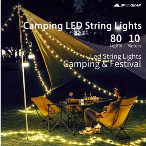 3F UL GEAR 10M Light Decoration Camping Light String LED Camp Light USB Mobile Power Barbecue Picnic Tent Birthday Party