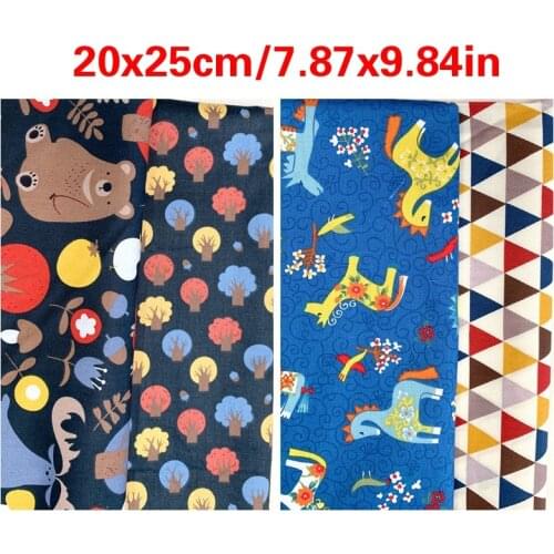 5PCS Handmade Fabric Cotton Sewing Fabric Floral Fabric Cloth For DIY Multicolor Colors