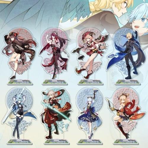 Genshin Impact Anime Figure Acrylic Stand Model Toy Hutao Yan Fei Eula Yoimiya Sayu Kazuha Ayaka Action Figures Decoration Gifts