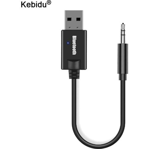 Kebidu USB Power 3.5mm AUX Bluetooth Receiver Dongle Wireless Music Audio Adapter 3.5mm Jack Music Transmitter for Car Speaker