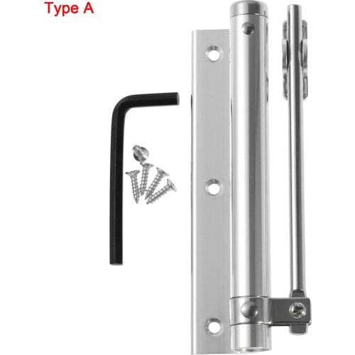 Safety Spring Door Closer Stainless Steel Automatic Door Lock Adjustable Aluminum Alloy Home Shop Door Closing Tools Auto Locks