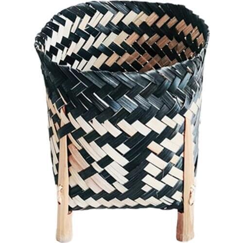 Boho Hand Woven Flower Pot Pastoral Style Handmade Decorative Flower Basket Indoor Planter Flower Pots Home Balcony Decor