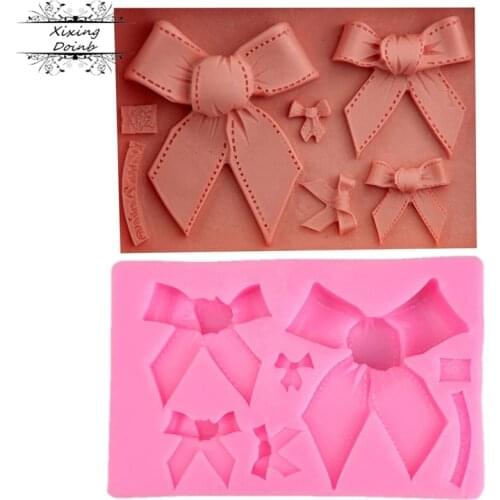 Multi bow / bow shape silica gel soft candy mold Cupcake jelly candy cake decoration baking tool