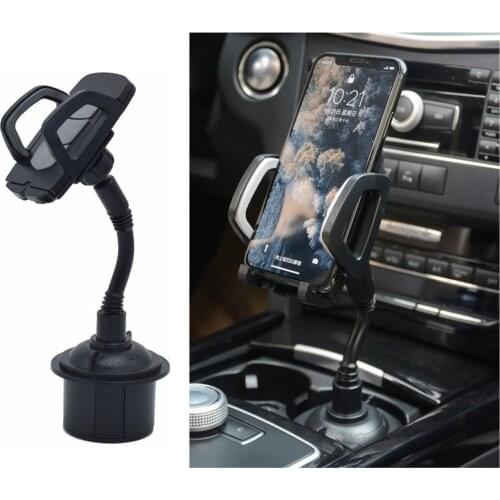 Flexible Car Phone Holder Water Cup Mount Sucker 360 Rotation Adjustable Automobile Phone Stand Bracket