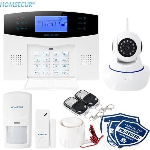 HOMSECUR Wireless&Wired GSM SMS Autodial Home House Alarm System+IOS/Android APP