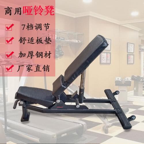 Commercial Adjustable Horizontal Push Bench Multi-purpose Fitness ABS Bumbbell Bench