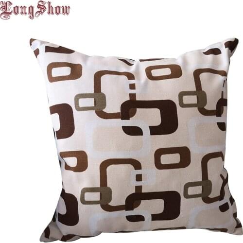 Longshow Super Thick Cotton Linen Creative Pillow Case Geometric Patterns