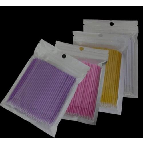 500Pcs Disposable MicroBrush Eyelashes Extension Individual Removing Swab Micro Brush For Eyelash Extension Tools Free Shipping