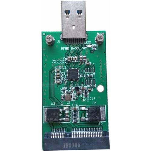 Mini PCI-E mSATA to USB 3.0 External SSD Converter Data Transmission Adapter Module Expansion Card for Windows Vista/7/8/Mac NEW
