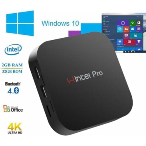 Newest T8 MINI PC Intel Z8350 Windows 10 OS TV BOX 2G/32GB Quad Core Computer PC Mini PC Bluetooth RJ45 USB 3.0 4K BOX
