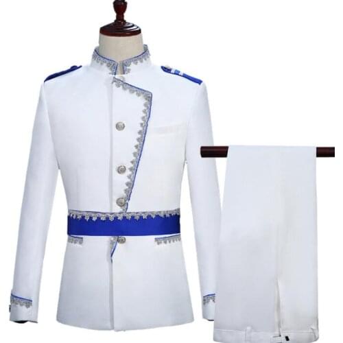 Singer star style dance stage clothing for men suit set with pants mens wedding suits costume groom formal dress european royal