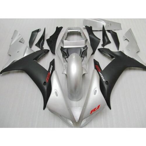 MOTOMARTS Good motorcycle Full injection factory fairings kits for YAMAHA R1 2002 2003 YZF R1 02 03 silver black ABS fairing bod