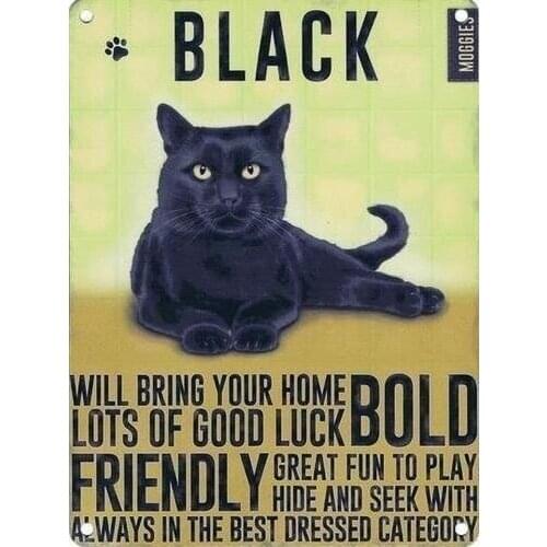 Novelty SignBLA CAT KITTEN MOGGIE CATTERY METAL PLAQUE TIN SIGN OTHER BREEDS LISTED 837 Cakefairy