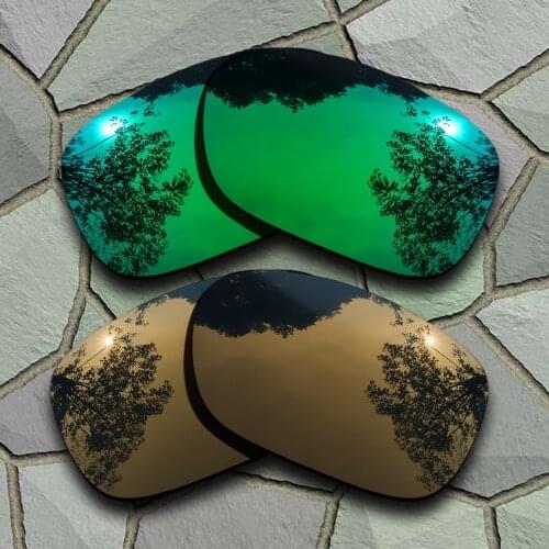 Jade Green&Bronze Copper Sunglasses Polarized Replacement Lenses for Twoface