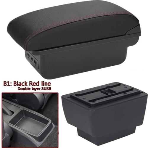 For New Fabia armrest box central Store content Storage skoda Fabia 3 armrest box with cup holder 2015-2017 2016