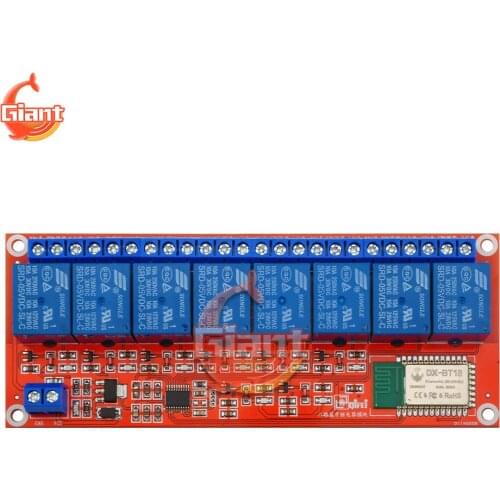 5V 12V Bluetooth Relay Module 8-channel Multi-function Bluetooth Relay Bluetooth Infrared Remote Control Mobile Phone Control