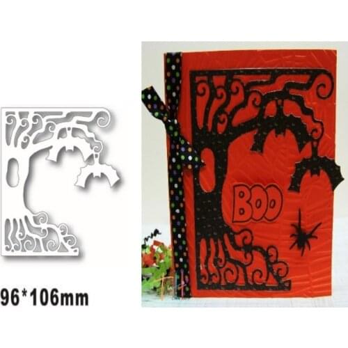 Happy Halloween Spooky Tree Metal Cutting Dies for DIY Scrapbooking Album Decorative Embossing Handmade Paper Cards Gift