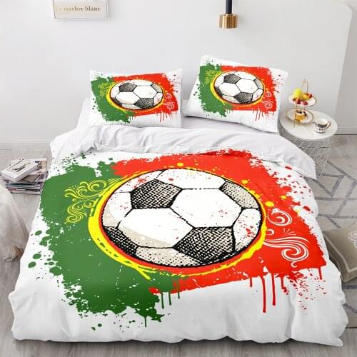 Football Bedding Set Single Twin Full Queen King Size Sports Enthusiasts Fans Bed Set Childrens Kid Bedroom Duvetcover Sets 023
